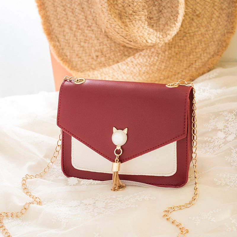 Messenger Bag W/ Cute Cat Tassel