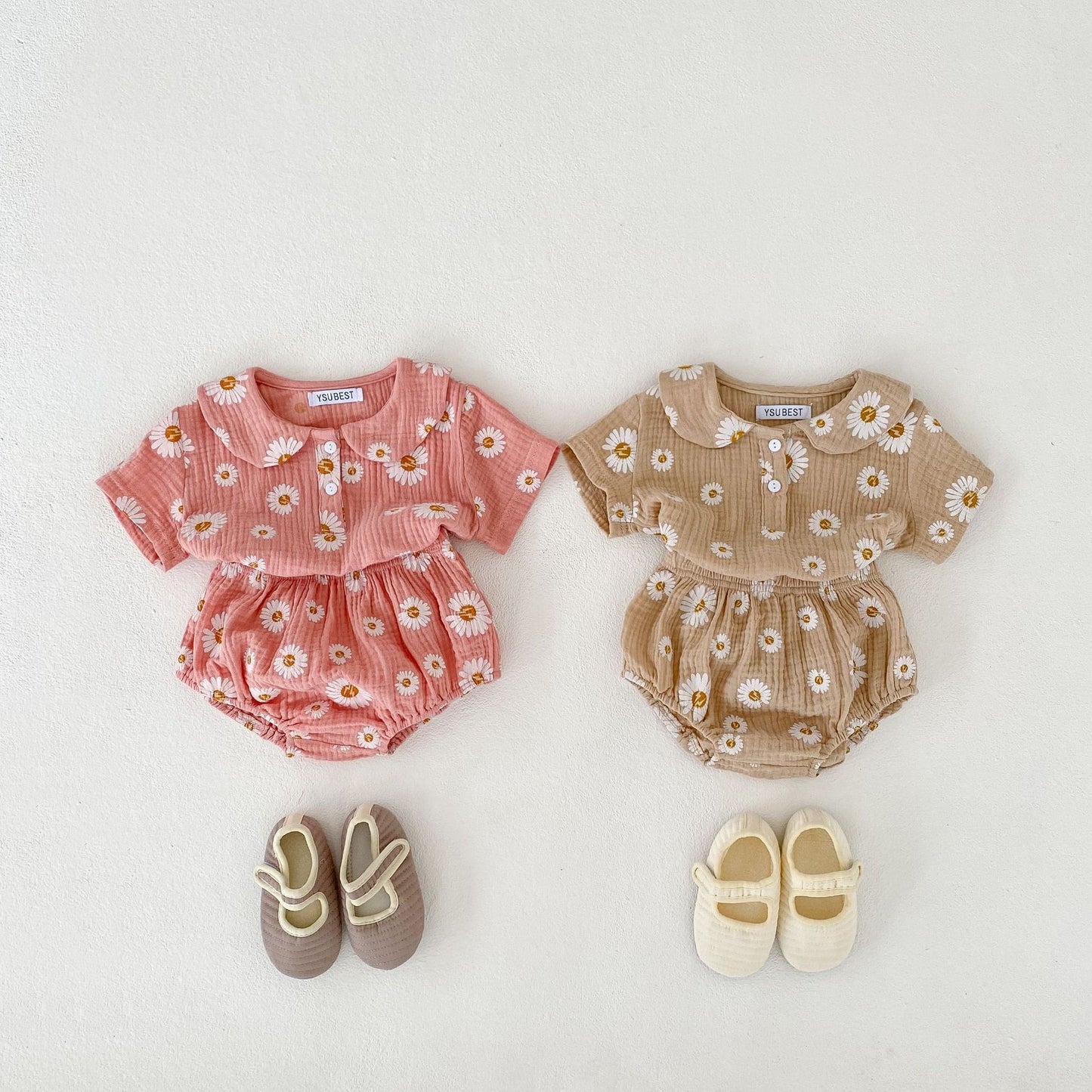 Baby Girl Suit Korean Style Short Sleeve Top