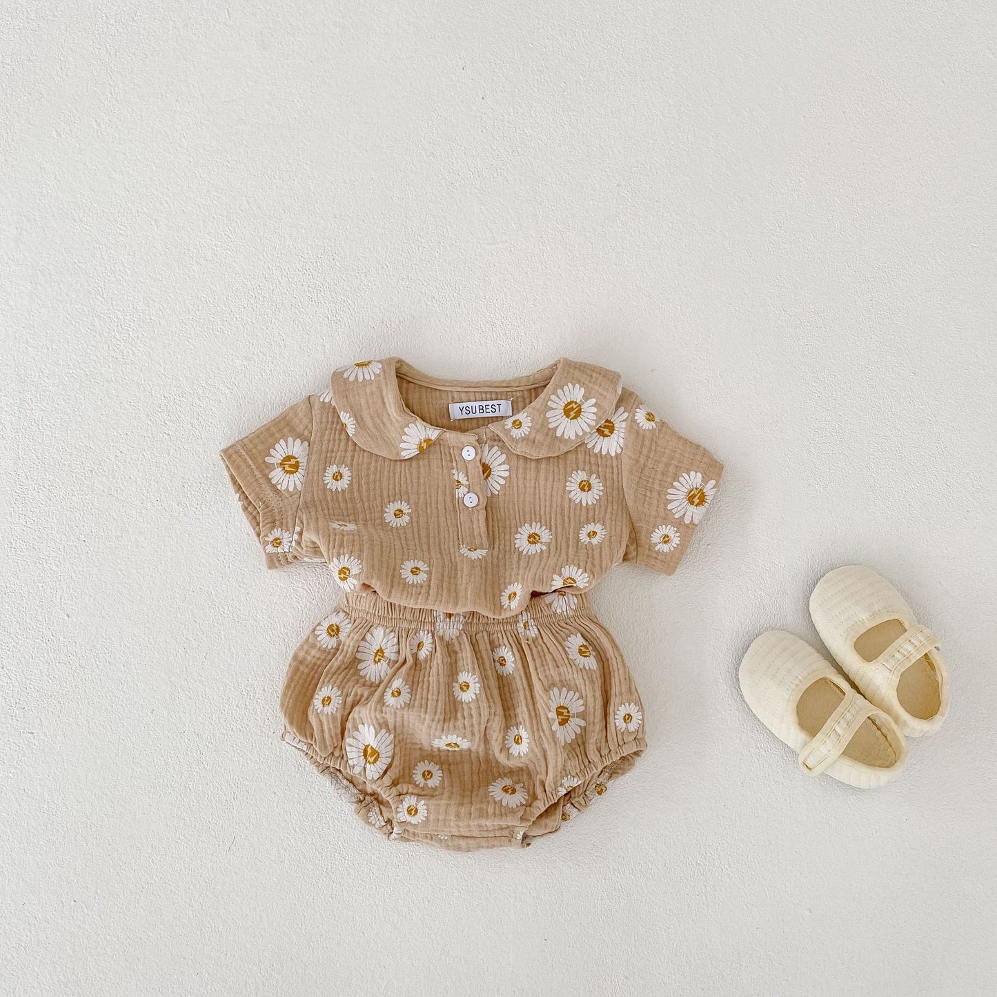 Baby Girl Suit Korean Style Short Sleeve Top