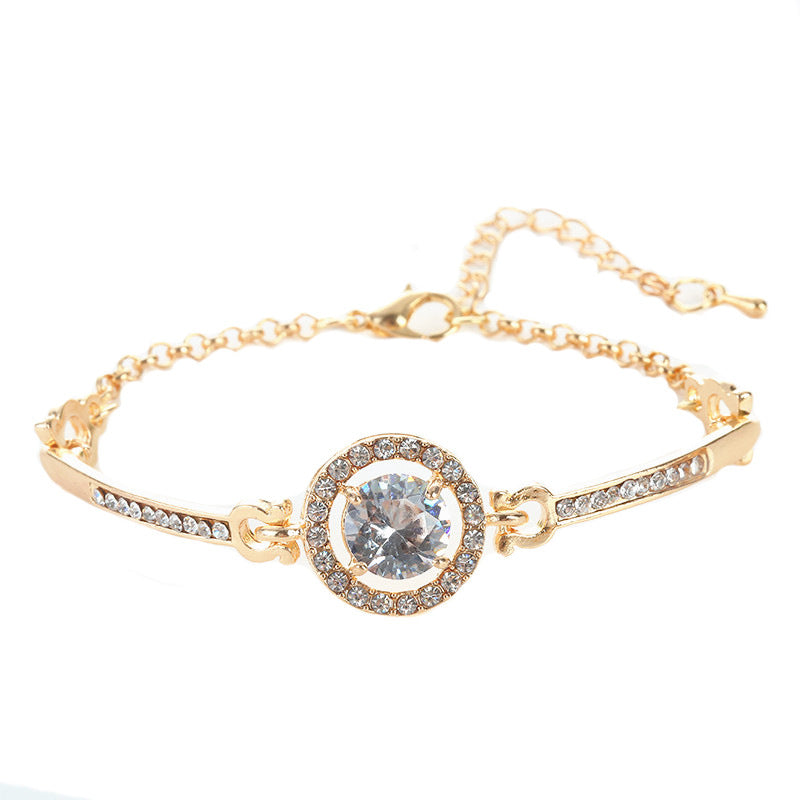 Women's Casual Diamond Quartz Bracelet & Watch