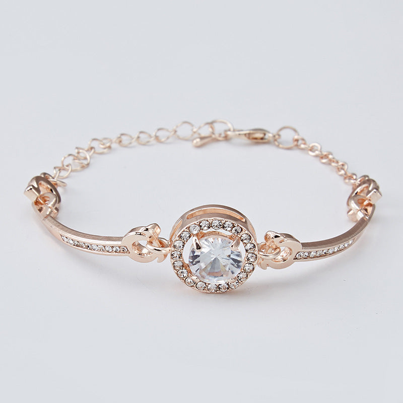 Women's Casual Diamond Quartz Bracelet & Watch