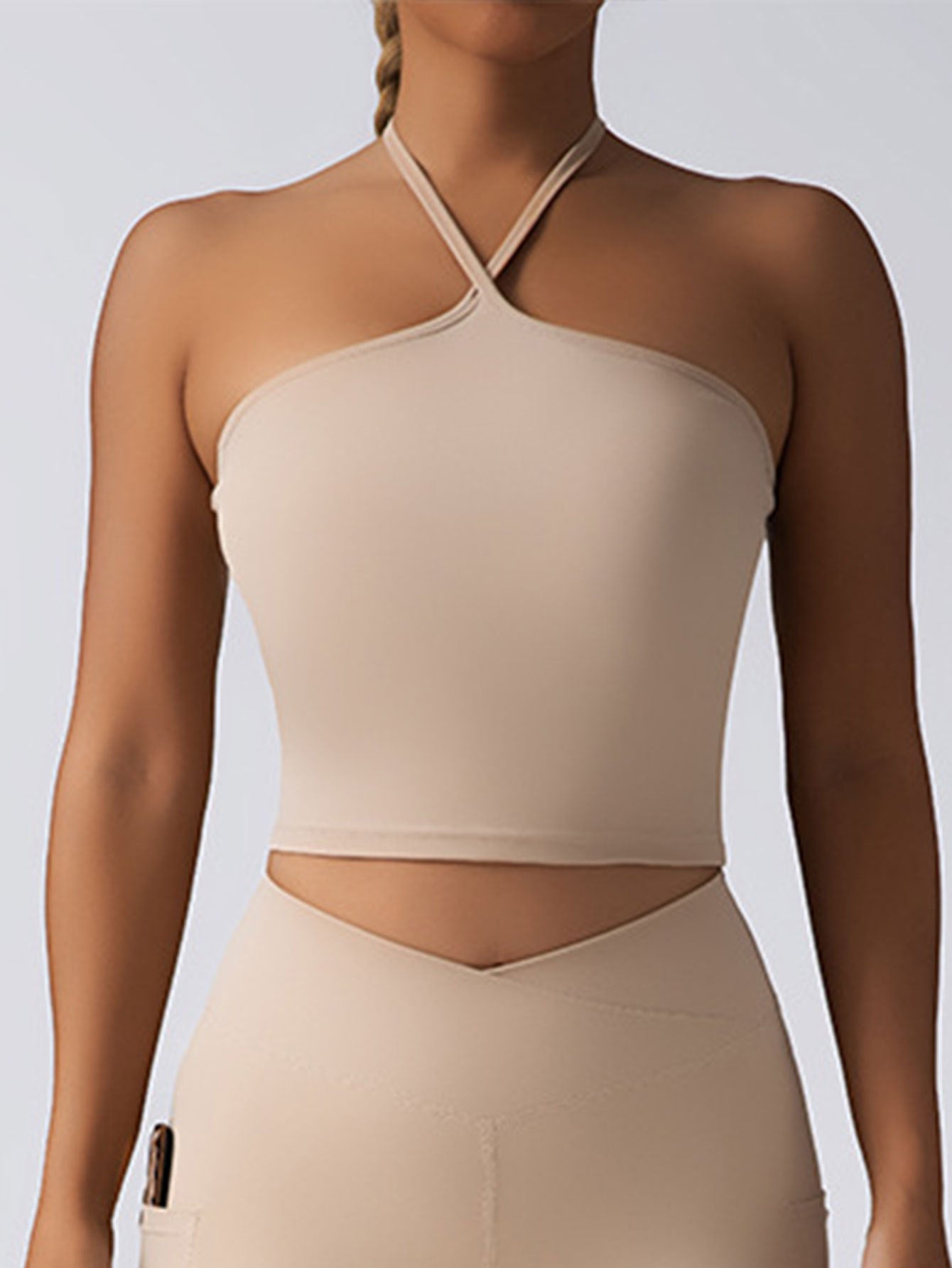 Crop Top W/ Built In Pads Sports Bras