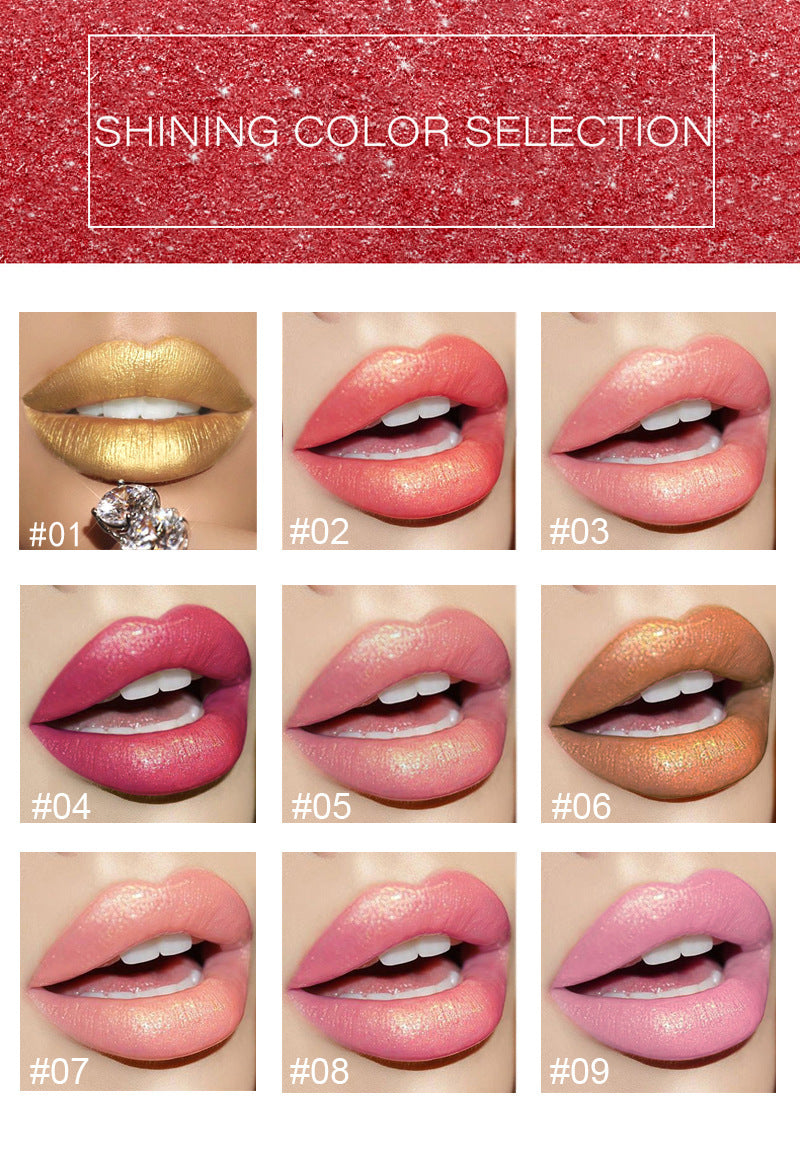 Shiny Metallic Pearlescent Color Lipstick