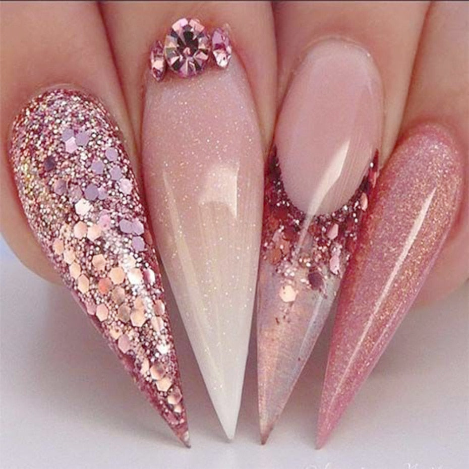 Mix Glitter Nail Art Powder Flakes Set