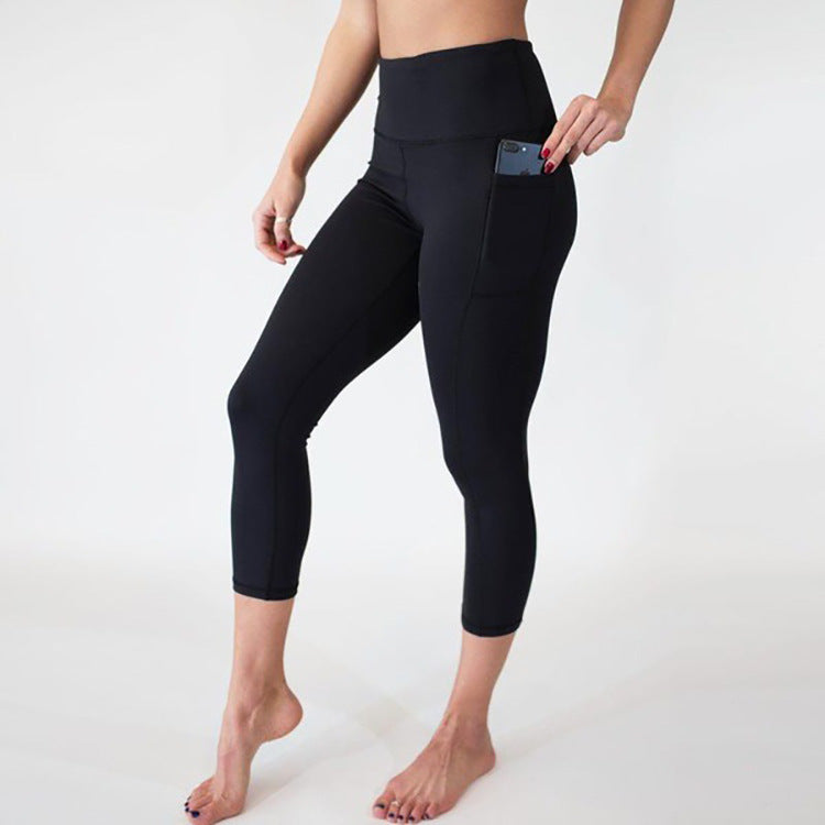 3 Pcs Set Solid Color Yoga Pants For Women With Pockets