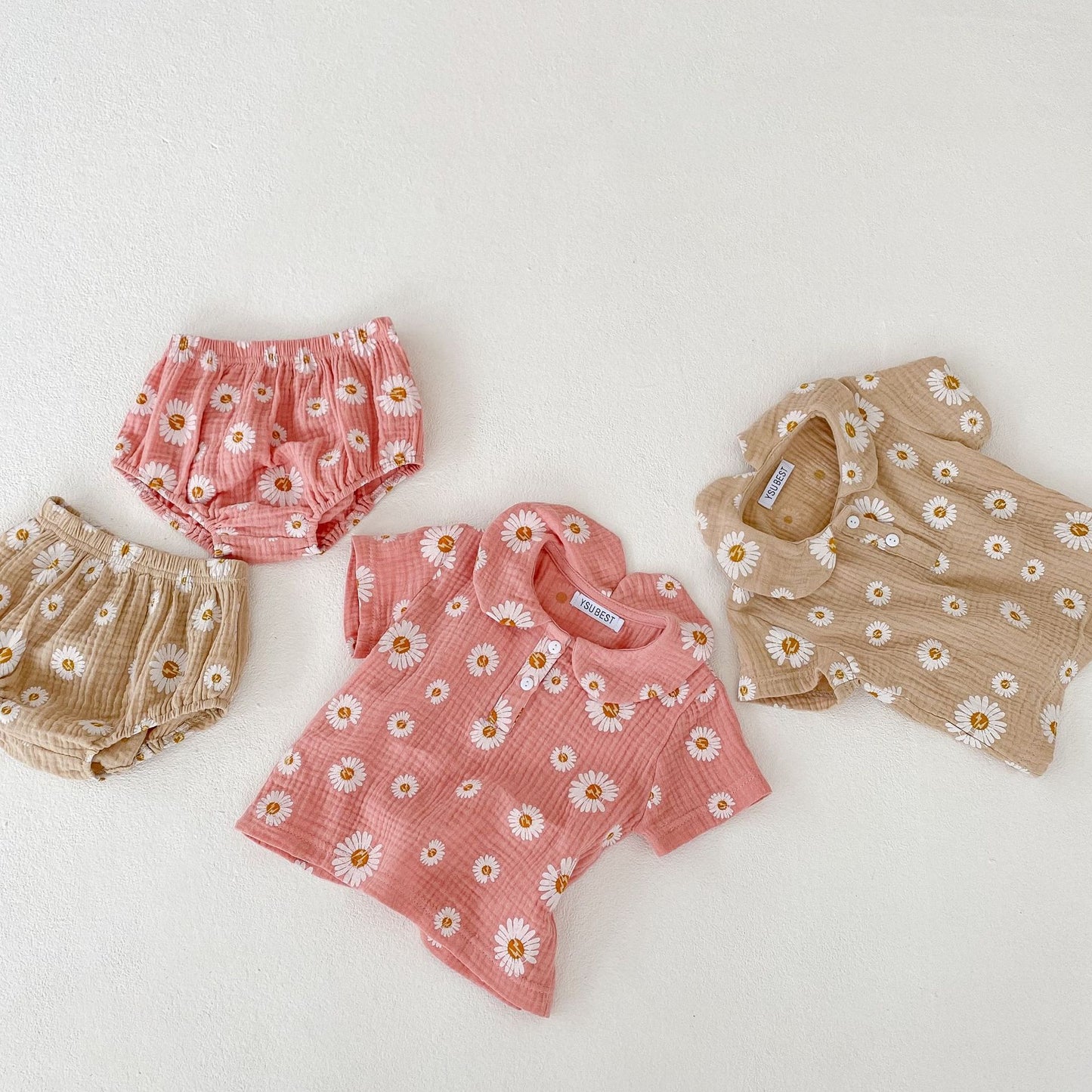 Baby Girl Suit Korean Style Short Sleeve Top
