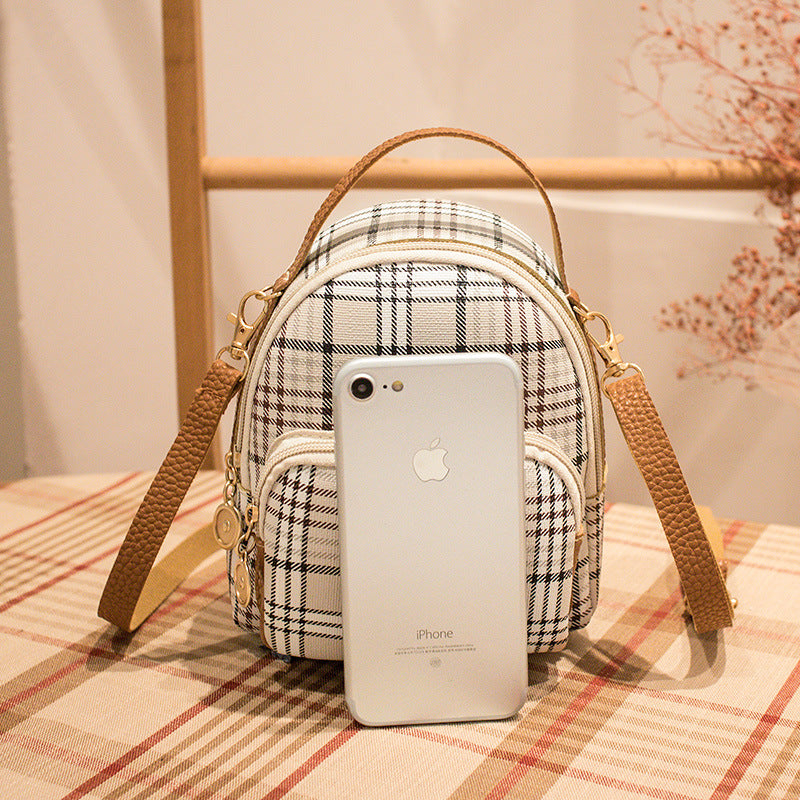 Casual Plaid Backpack