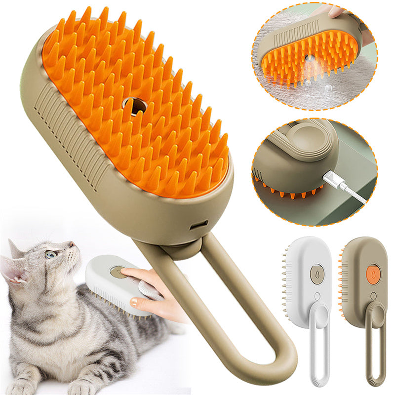 Steam 3 In 1 Electric Spray Pet Hair Brush