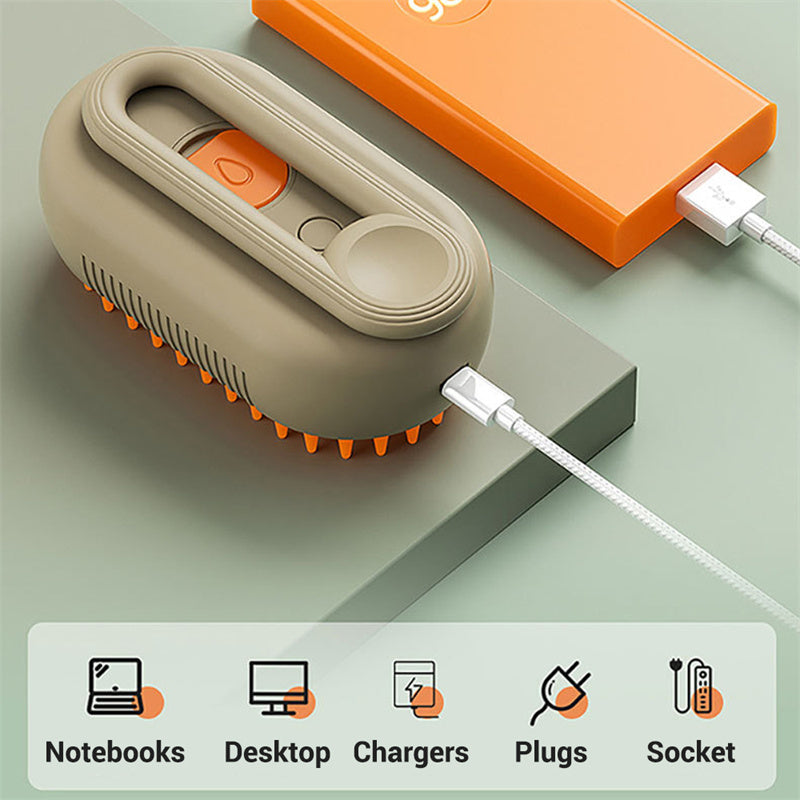 Steam 3 In 1 Electric Spray Pet Hair Brush