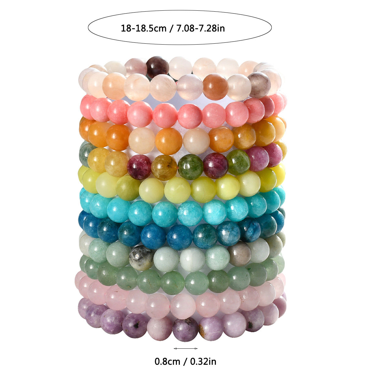 8mm Natural Tourmaline Stone Bracelet