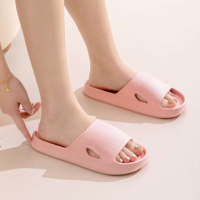 Solid Color Thick Bottom Home Slippers