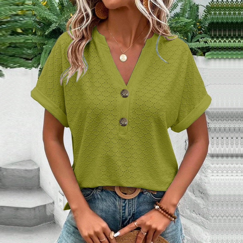 Casual V-Neck Blouse