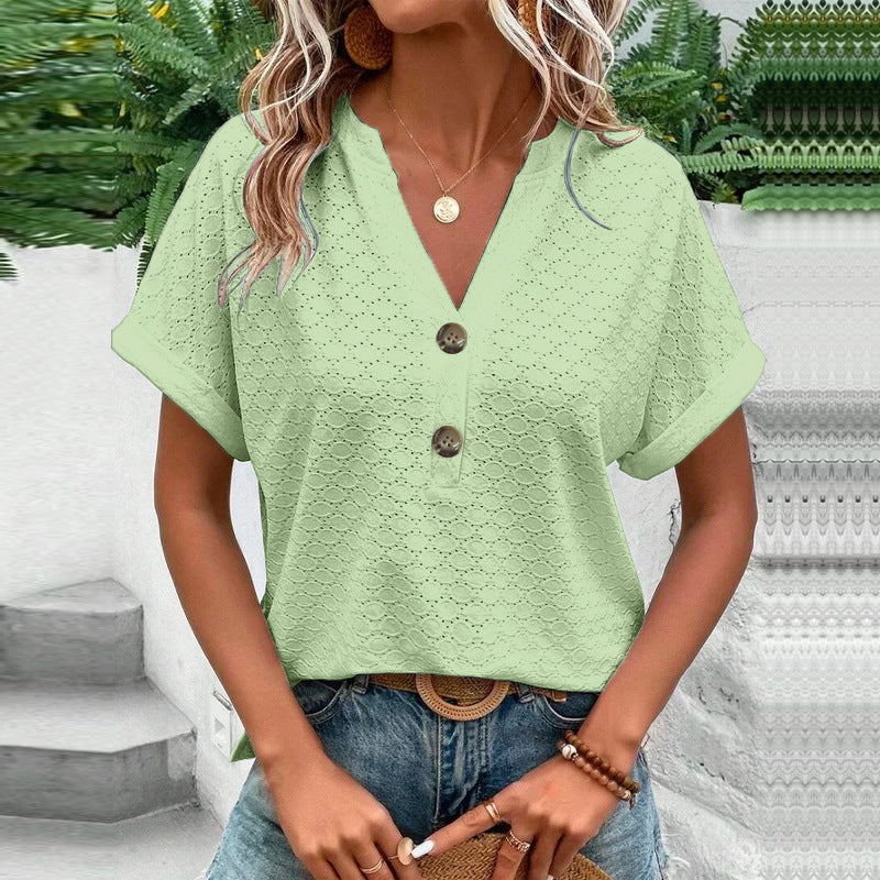 Casual V-Neck Blouse