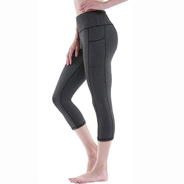 3 Pcs Set Solid Color Yoga Pants For Women With Pockets