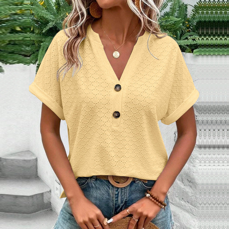 Casual V-Neck Blouse