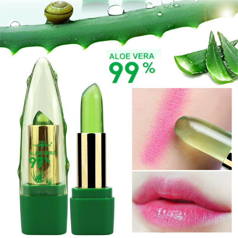 Aloe Vera Gel Color Changing Lipstick Gloss Moisturizer