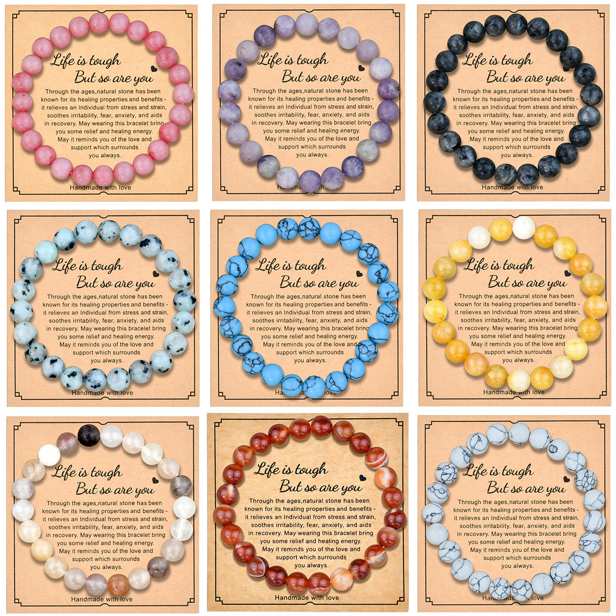 8mm Natural Tourmaline Stone Bracelet
