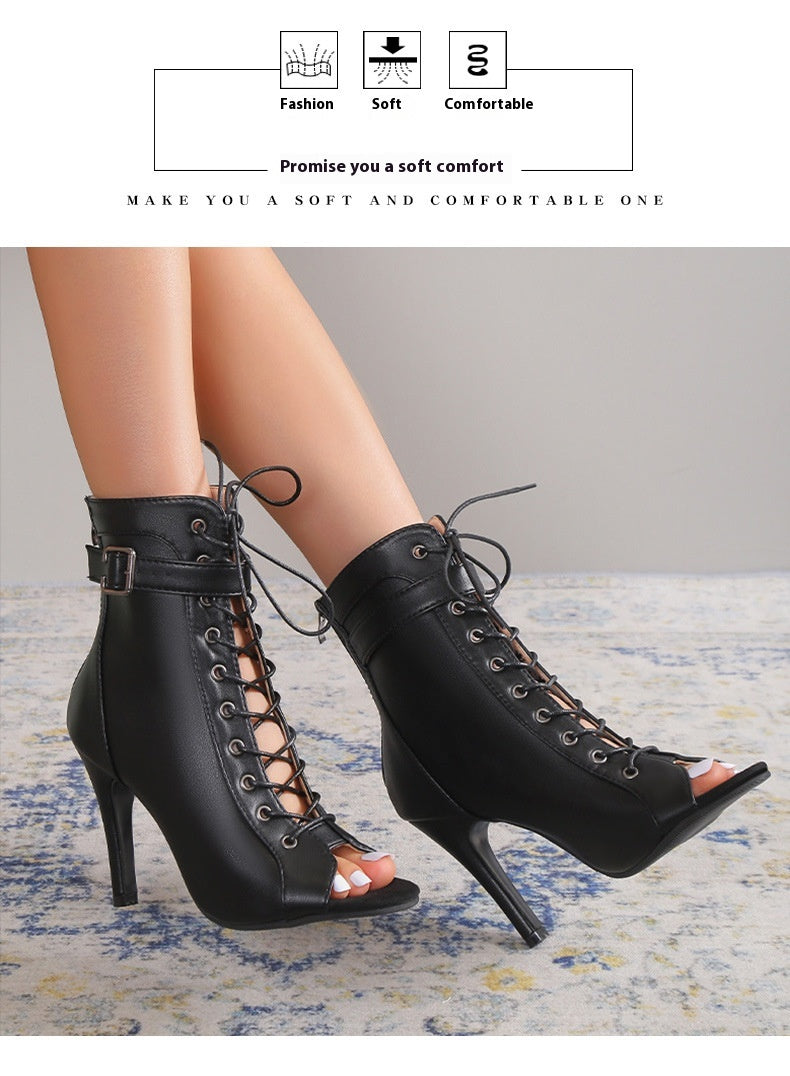 Women's Peep Toe High Heel Fashion Pumps