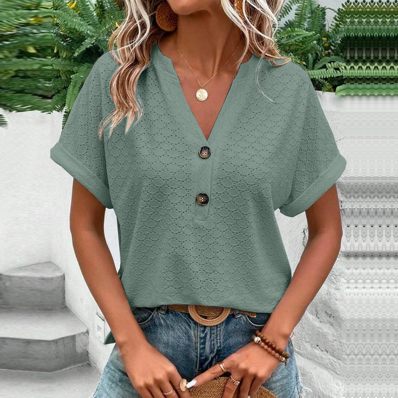Casual V-Neck Blouse