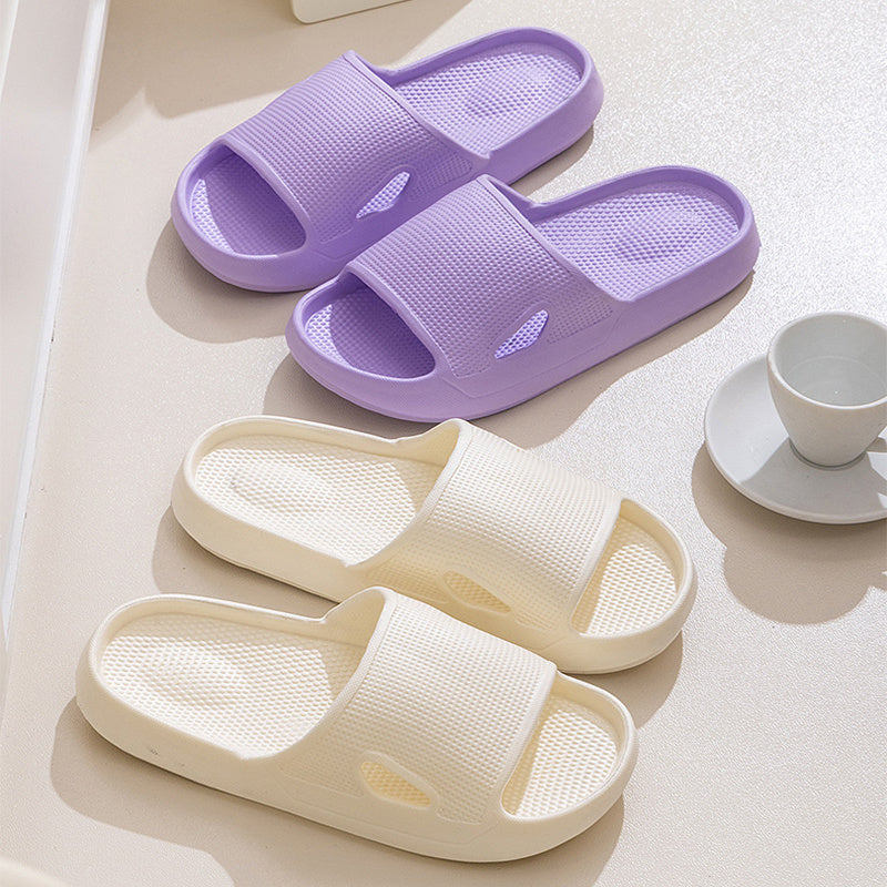 Solid Color Thick Bottom Home Slippers