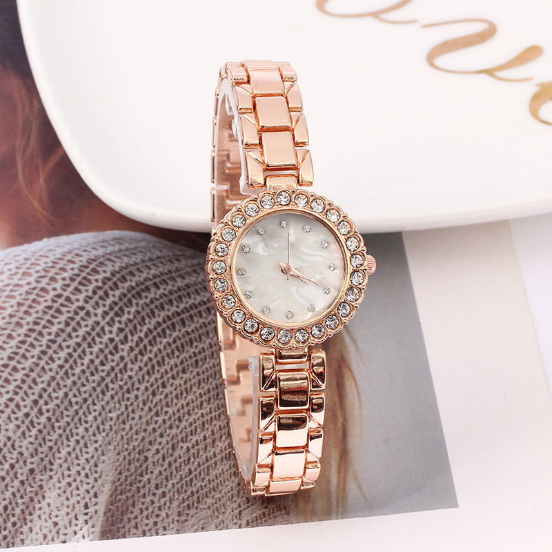 Women's Casual Diamond Quartz Bracelet & Watch