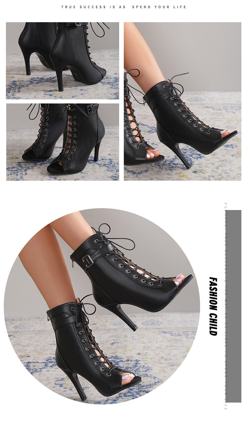 Women's Peep Toe High Heel Fashion Pumps