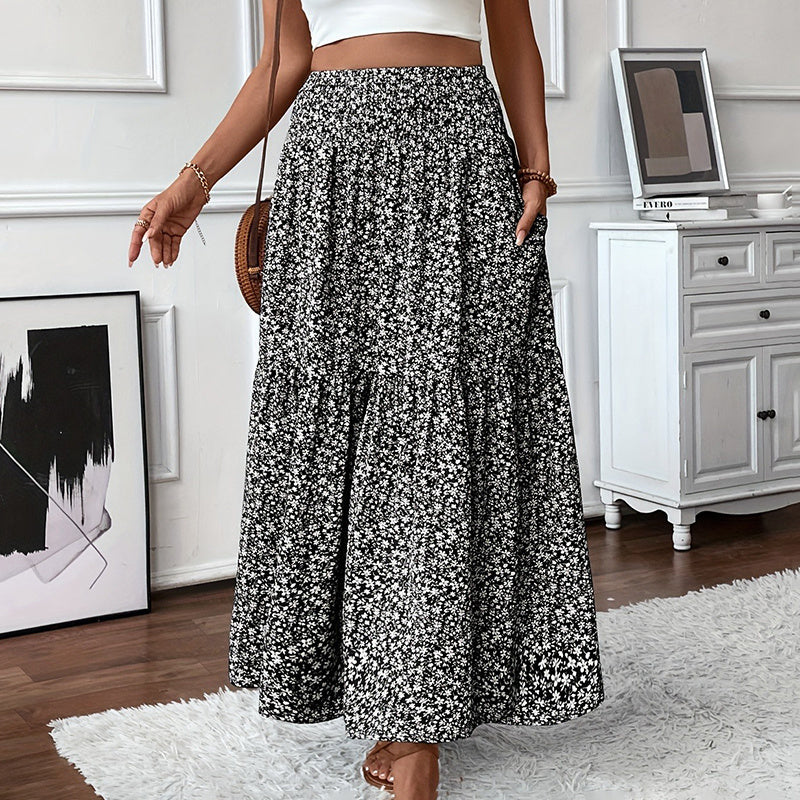 Boho Floral Maxi Skirt