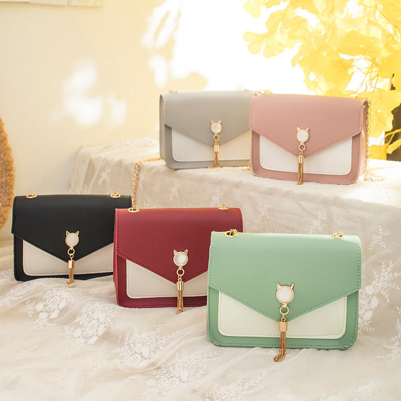 Messenger Bag W/ Cute Cat Tassel