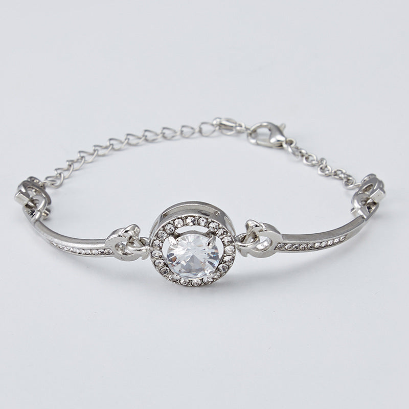 Women's Casual Diamond Quartz Bracelet & Watch