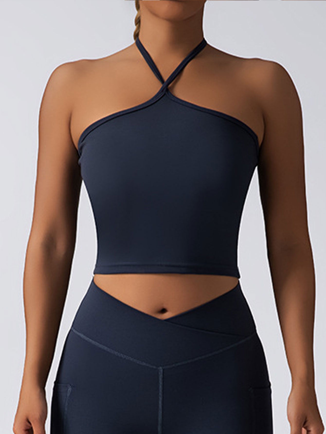 Crop Top W/ Built In Pads Sports Bras
