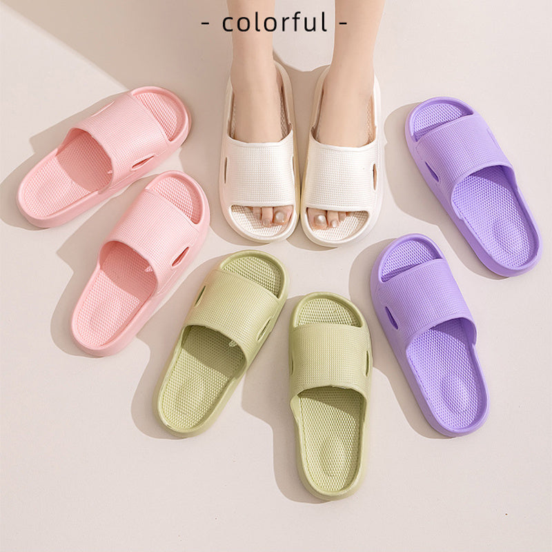 Solid Color Thick Bottom Home Slippers