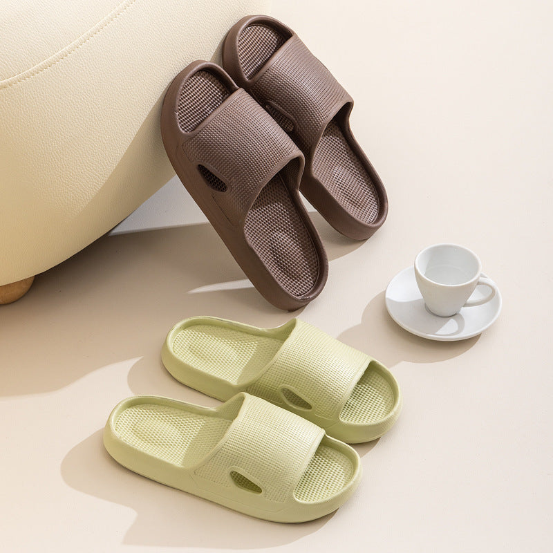 Solid Color Thick Bottom Home Slippers