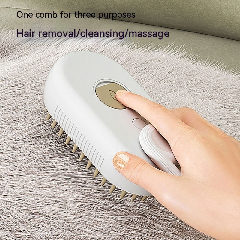 Steam Brush 3 In 1 Electric Spray Pet Hair Brushes For Massage Pet Grooming Comb Hair Removal Combs Pet Products
