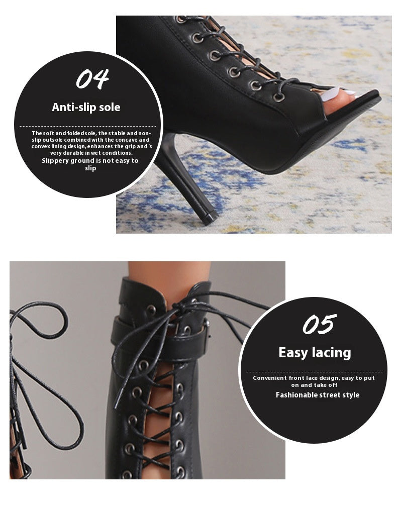 Women's Peep Toe High Heel Fashion Pumps