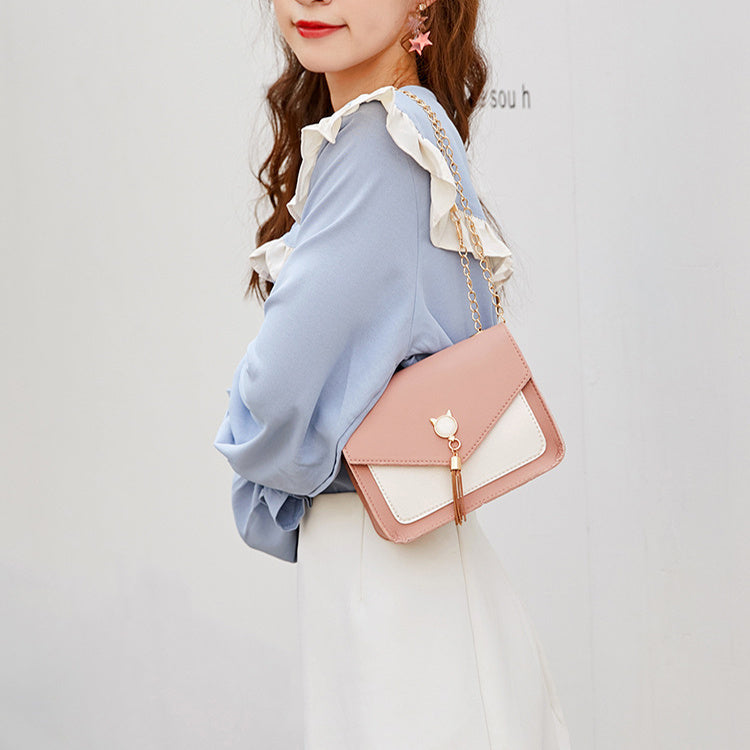 Messenger Bag W/ Cute Cat Tassel