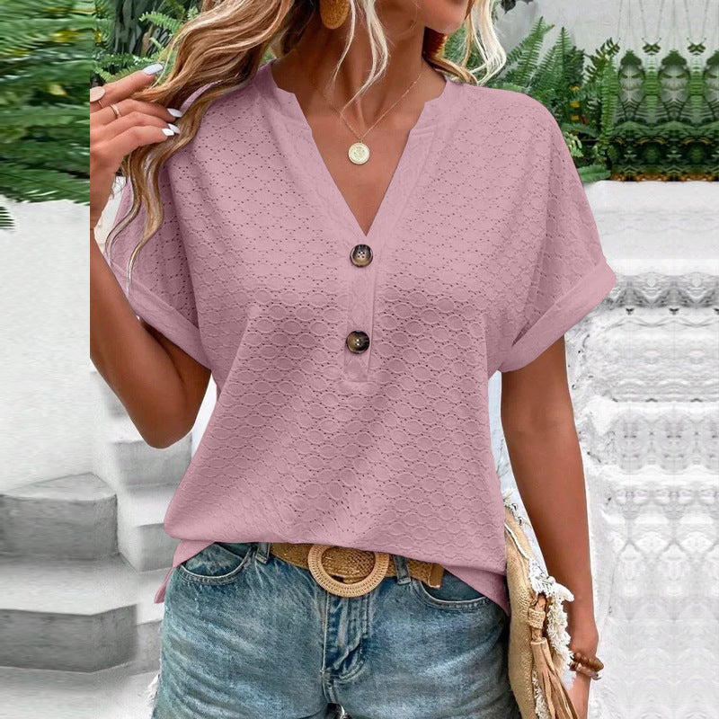 Casual V-Neck Blouse