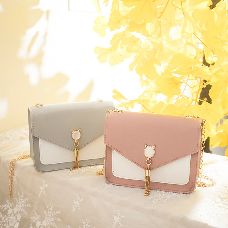 Messenger Bag W/ Cute Cat Tassel