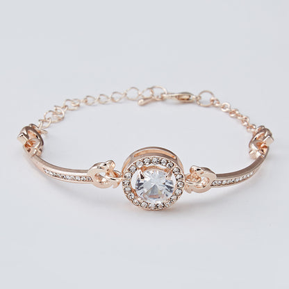 Women's Casual Diamond Quartz Bracelet & Watch