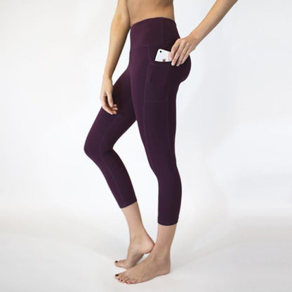 3 Pcs Set Solid Color Yoga Pants With Pockets
