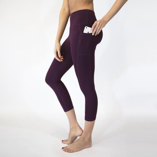 3 Pcs Set Solid Color Yoga Pants With Pockets
