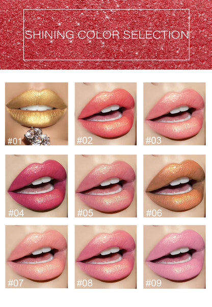 Shiny Metallic Pearlescent Color Lipstick
