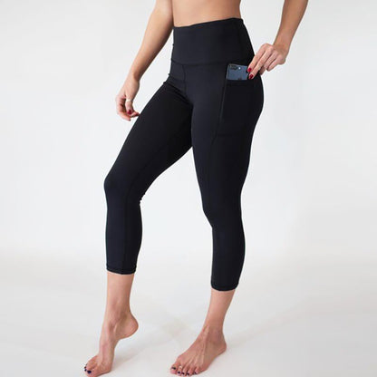 3 Pcs Set Solid Color Yoga Pants With Pockets