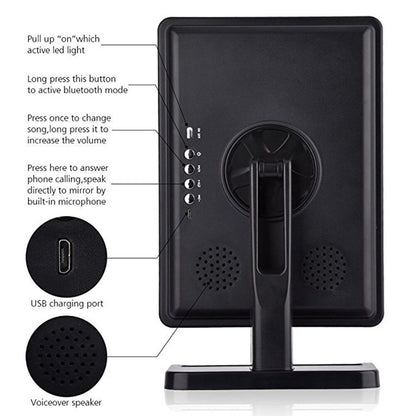 Touch Screen Makeup Mirror & Bluetooth Speaker