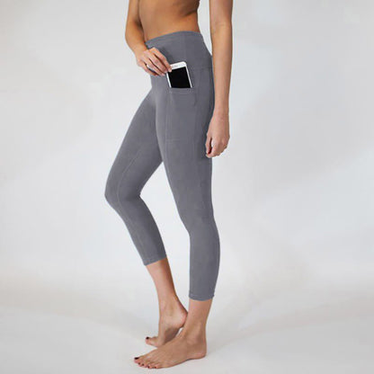 3 Pcs Set Solid Color Yoga Pants With Pockets