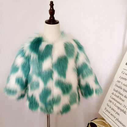 Children's Jacket Warm Wool Faux Fur Cotton Coat