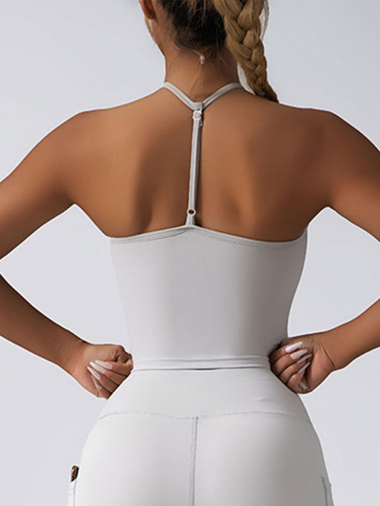 Crop Top W/ Built In Pads Sports Bras