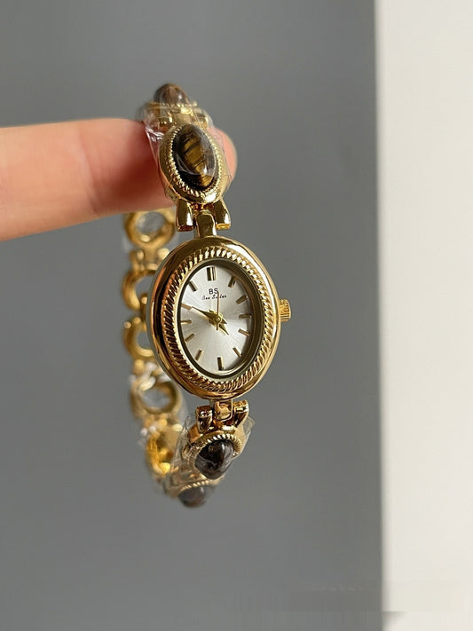 Small Female Jade Oval Dial Watch