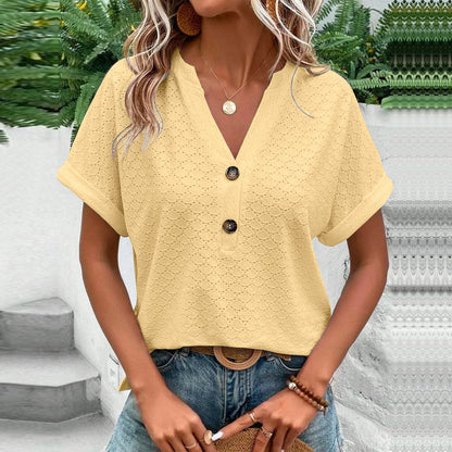 Casual V-Neck Blouse