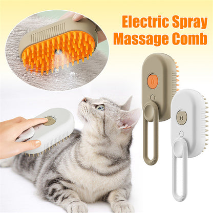 Steam 3 In 1 Electric Spray Pet Hair Brush