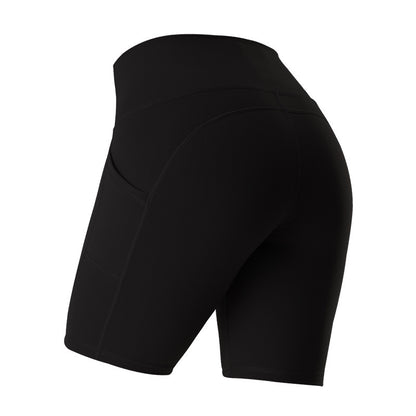 High Waist Elastic Yoga Shorts W/ Pockets